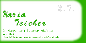 maria teicher business card